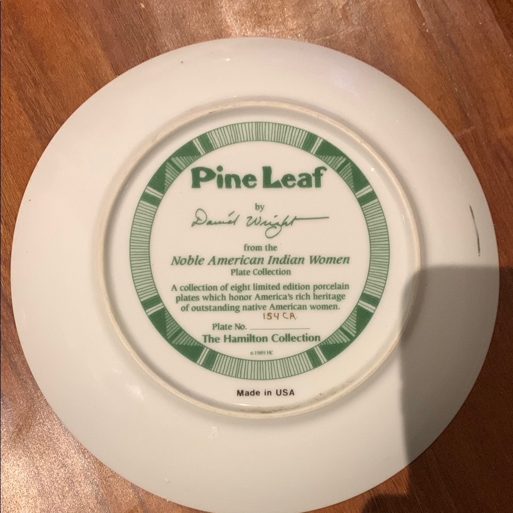 Pine Leaf Porcelain Plate by - White